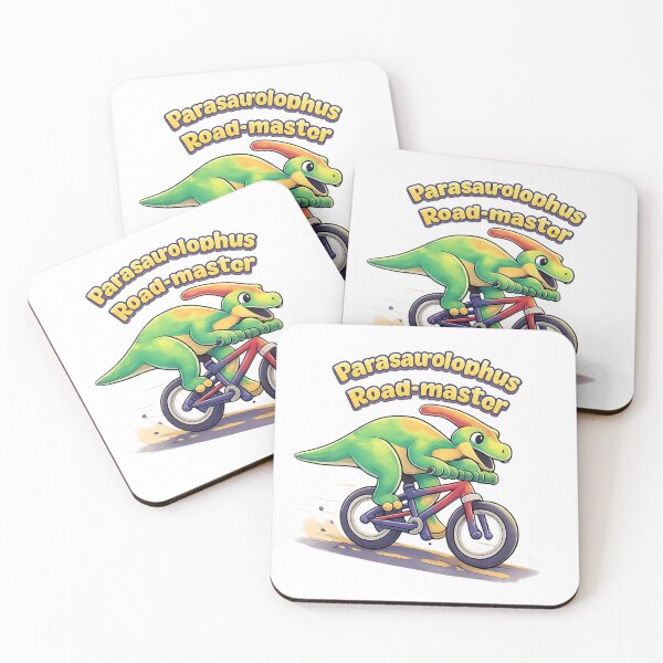 Item preview, Parasaurolophus Road-master – Cute Dinosaur on Bicycle, Fun Kids Cycling Art, Sports-Themed Bedroom and Playroom Wall Decor designed and sold by digitalbitcraft.