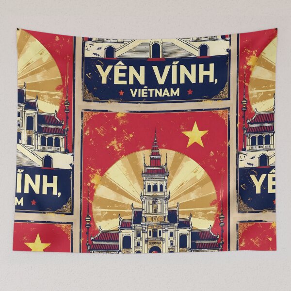 Item preview, Yen Vinh Vietnam 1950s Retro Poster Tourism designed and sold by TravelersGems.