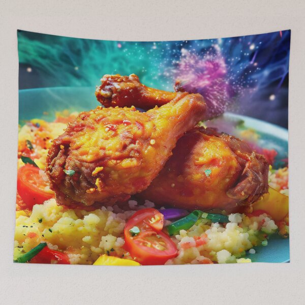 Item preview, Festive chicken dish with a cosmic theme designed and sold by Mianku | Für das Leben.