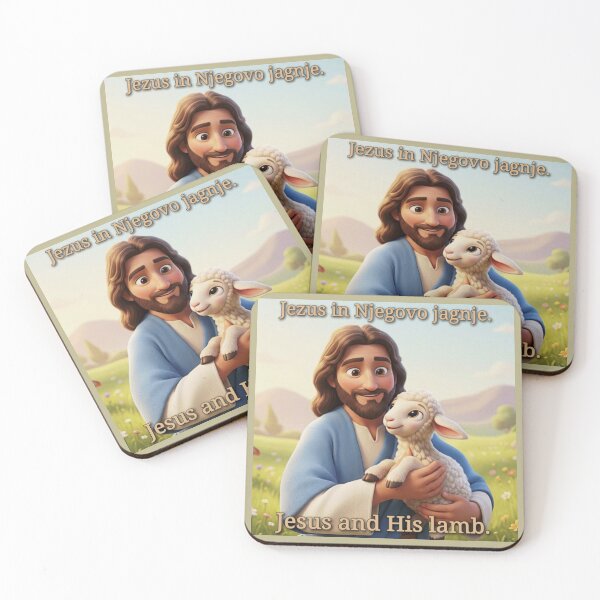 Item preview, Jezus in Njegovo jagnje // Jesus and His lamb. designed and sold by Irena Vovk Rothschild's ONLINE SHOP.