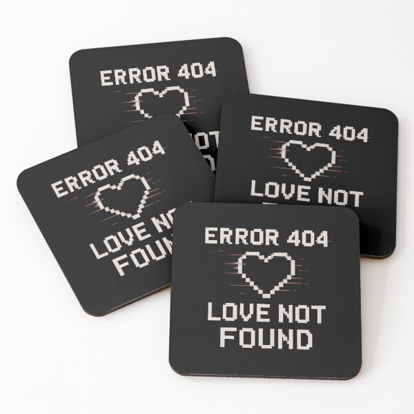 Item preview, Error 404 Love Not Found - Funny Glitch Valentine Pixel Heart designed and sold by MKreative Studio.