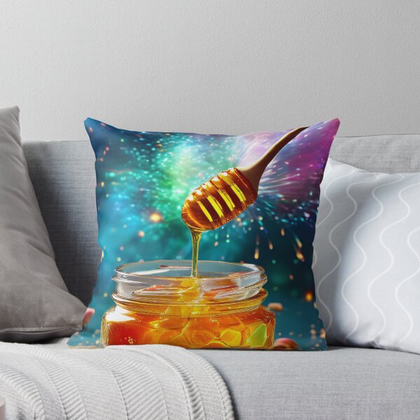 Item preview, Honey pot, honey spoon and sparkling background designed and sold by Mianku | Für das Leben.