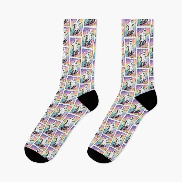 Item preview, Vaporwave Ghost Skateboarder Design - Cute Retro 90s Aesthetic Spooky Skater  designed and sold by Cherrydora.