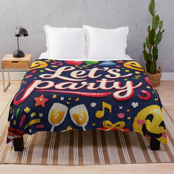 Item preview, Let's party, funny knitted picture designed and sold by Mauswohn.