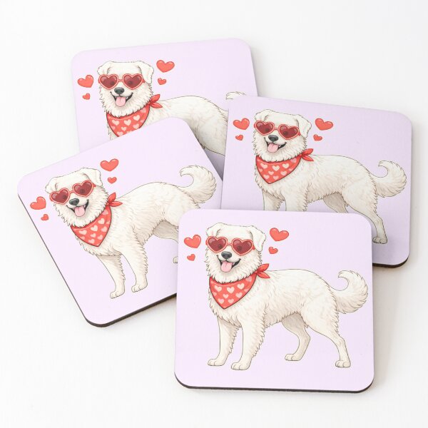 Item preview, Cute Kuvasz in Love – Minimal Valentine Dog Illustration designed and sold by GoodyPaws.