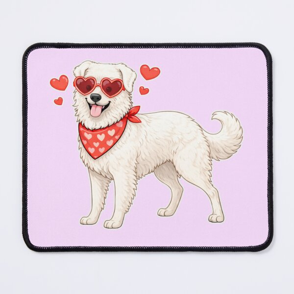 Item preview, Cute Kuvasz in Love – Minimal Valentine Dog Illustration designed and sold by GoodyPaws.
