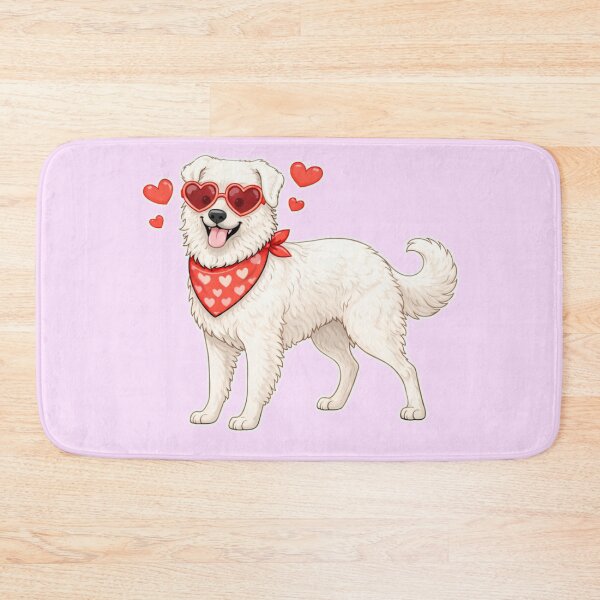 Item preview, Cute Kuvasz in Love – Minimal Valentine Dog Illustration designed and sold by GoodyPaws.