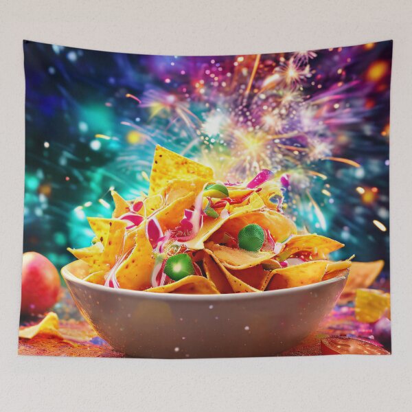 Item preview, Nachos Celebration: A Flavor Explosion in Fireworks designed and sold by Mianku | Für das Leben.