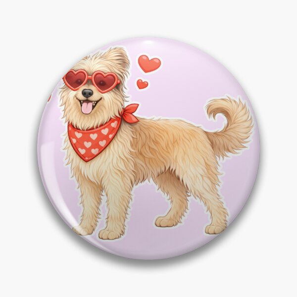 Item preview, Cute Pyrenean Shepherd in Love – Minimal Valentine Dog Illustration designed and sold by GoodyPaws.