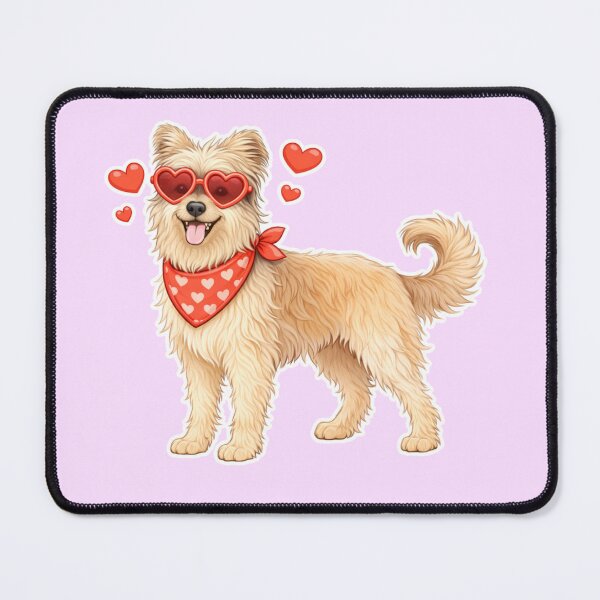 Item preview, Cute Pyrenean Shepherd in Love – Minimal Valentine Dog Illustration designed and sold by GoodyPaws.