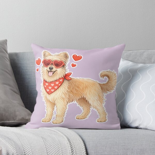 Item preview, Cute Pyrenean Shepherd in Love – Minimal Valentine Dog Illustration designed and sold by GoodyPaws.