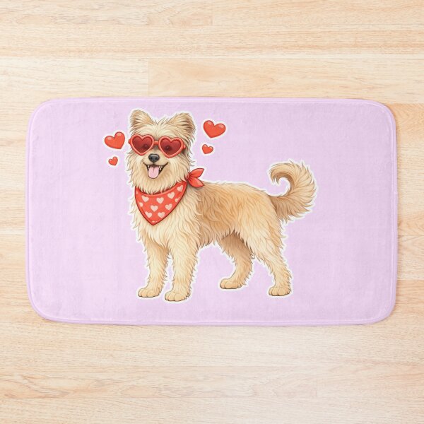 Item preview, Cute Pyrenean Shepherd in Love – Minimal Valentine Dog Illustration designed and sold by GoodyPaws.