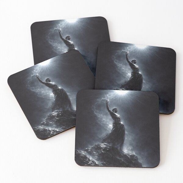 Item preview, Human Reaching Toward Light – Epic Fine Art Artwork About Power and Existence designed and sold by Visualynx.