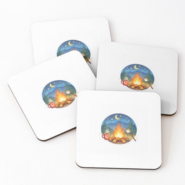 Item preview, Cozy Campfire Night Sticker designed and sold by Snark Studio.