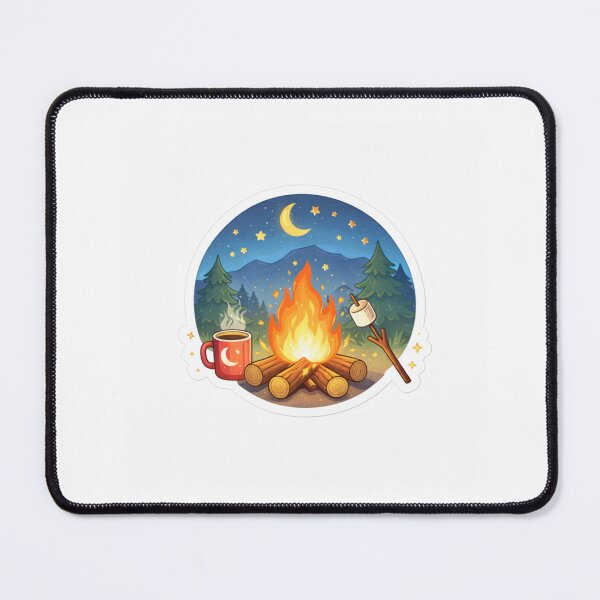 Item preview, Cozy Campfire Night Sticker designed and sold by Snark Studio.