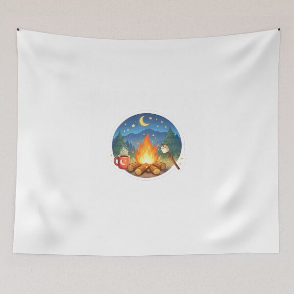 Item preview, Cozy Campfire Night Sticker designed and sold by Snark Studio.
