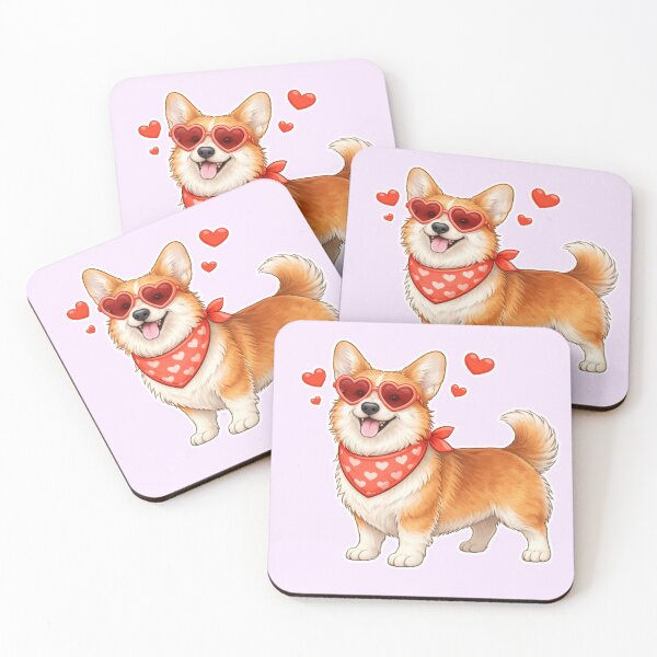 Item preview, Cute Pembroke Welsh Corgi in Love – Minimal Valentine Dog Illustration designed and sold by GoodyPaws.