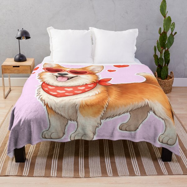 Item preview, Cute Pembroke Welsh Corgi in Love – Minimal Valentine Dog Illustration designed and sold by GoodyPaws.