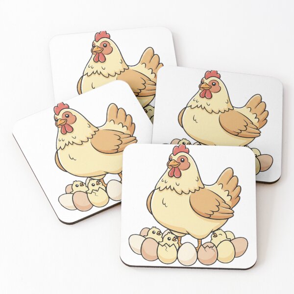Item preview, Mother Hen with Eggs and Chicks Hatching, Cute Farm Animal Vector Art designed and sold by Fandom Universe.