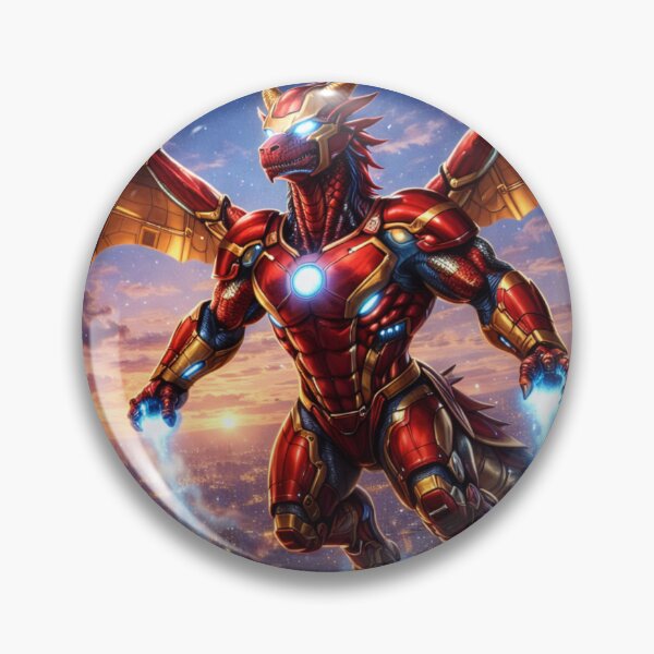 Item preview, Ironclad Tech Dragon – Superhero Dragon Heroes Art designed and sold by EpicDragons-.