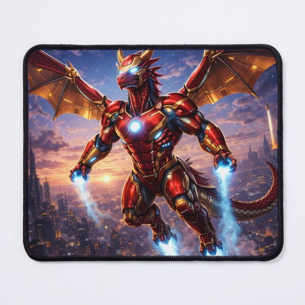 Item preview, Ironclad Tech Dragon – Superhero Dragon Heroes Art designed and sold by EpicDragons-.