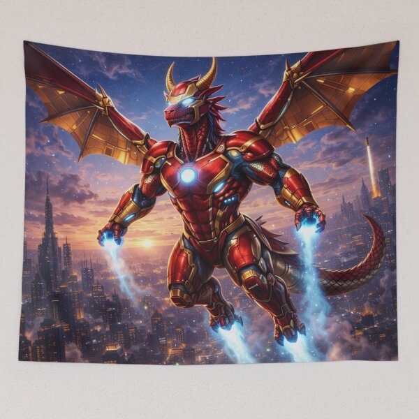 Item preview, Ironclad Tech Dragon – Superhero Dragon Heroes Art designed and sold by EpicDragons-.