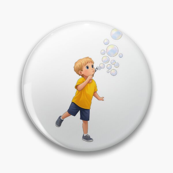 Item preview, Cute Bubble Blowing Kid Sticker – Whimsical Cartoon Child Art, Playful Innocence, Aesthetic Kids Illustration designed and sold by Gurjeetpixelart.