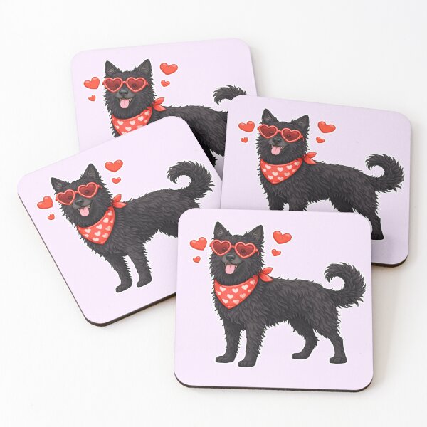 Item preview, Cute Croatian Sheepdog in Love – Minimal Valentine Dog Illustration designed and sold by GoodyPaws.