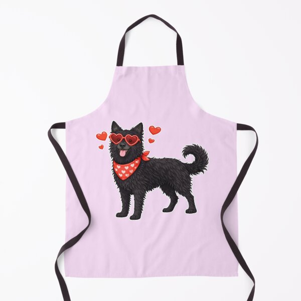 Item preview, Cute Croatian Sheepdog in Love – Minimal Valentine Dog Illustration designed and sold by GoodyPaws.