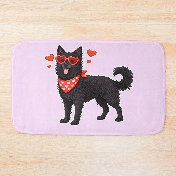 Item preview, Cute Croatian Sheepdog in Love – Minimal Valentine Dog Illustration designed and sold by GoodyPaws.