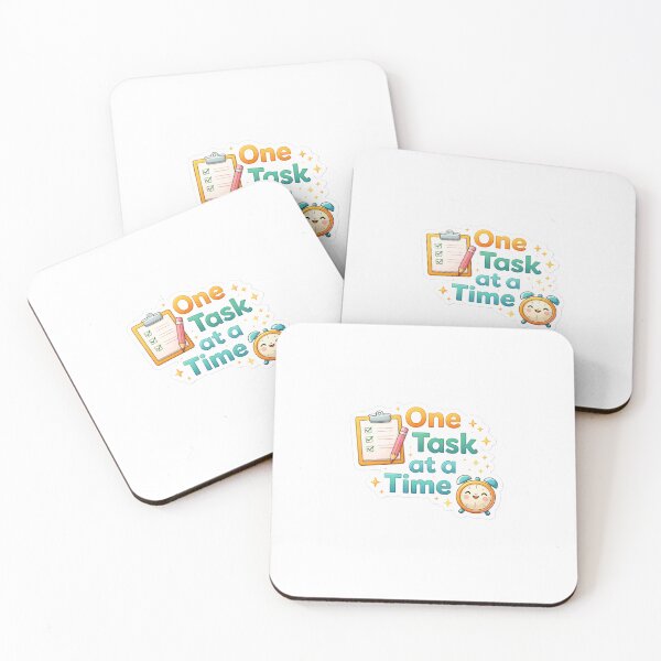 Item preview, One Task at a Time Motivation Sticker designed and sold by Snark Studio.