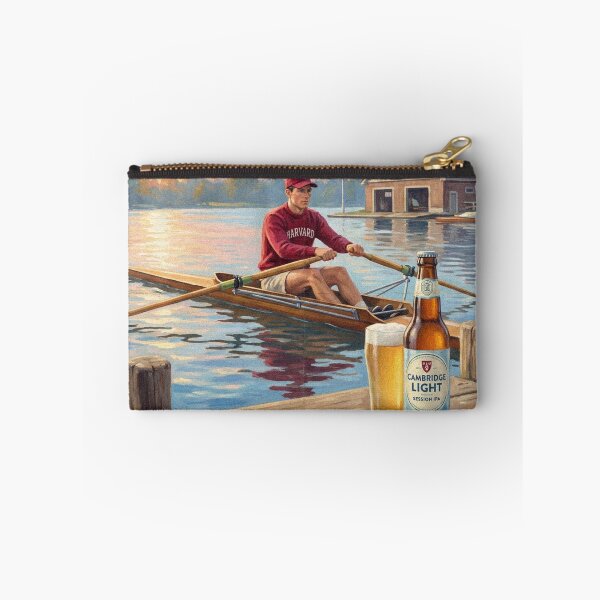 Item preview, Row Hard Drink Easy Vintage Harvard Rowing Beer Poster Bar Art designed and sold by Cozy-Old-Pub.