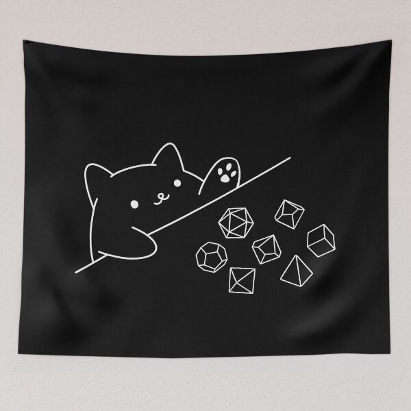 Item preview, RPG Tabletop Cat Rolling Dice designed and sold by JohnBrightIdeas.