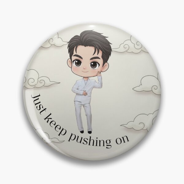Item preview, Motivational Cute Character (Pablo) Shirt – Just Keep Pushing On T-Shirt designed and sold by Blessed-Thread.