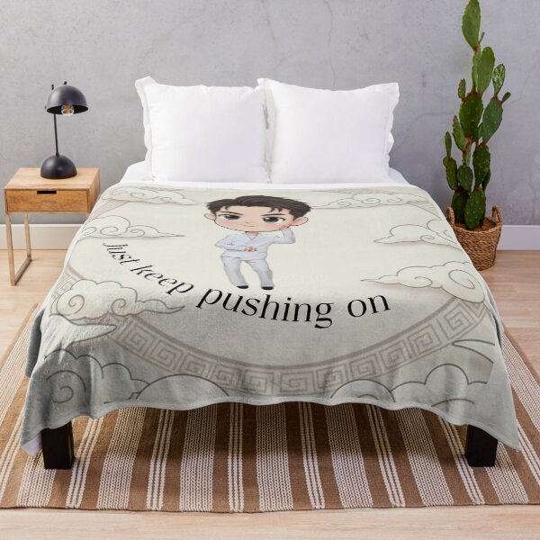 Item preview, Motivational Cute Character (Pablo) Shirt – Just Keep Pushing On T-Shirt designed and sold by Blessed-Thread.