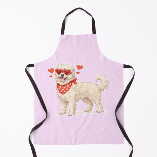 Item preview, Cute South Russian Ovcharka in Love – Minimal Valentine Dog Illustration designed and sold by GoodyPaws.