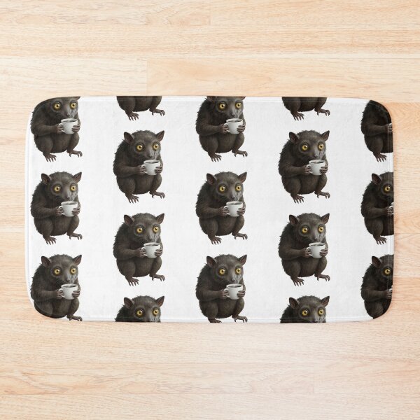 Item preview, Aye-Aye Drinking Coffee – Cute Funny Lemur Coffee Lover Art designed and sold by so01.