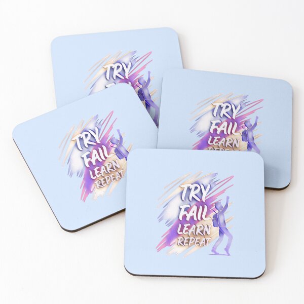 Item preview, Try Fail Learn Repeat Motivational Quote designed and sold by creativerooney.