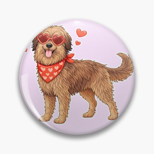 Item preview, Cute Catalan Shepherd in Love – Minimal Valentine Dog Illustration designed and sold by GoodyPaws.