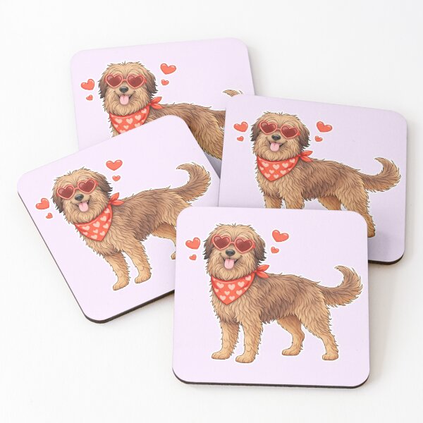 Item preview, Cute Catalan Shepherd in Love – Minimal Valentine Dog Illustration designed and sold by GoodyPaws.