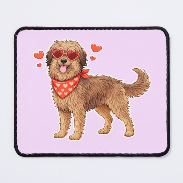 Item preview, Cute Catalan Shepherd in Love – Minimal Valentine Dog Illustration designed and sold by GoodyPaws.