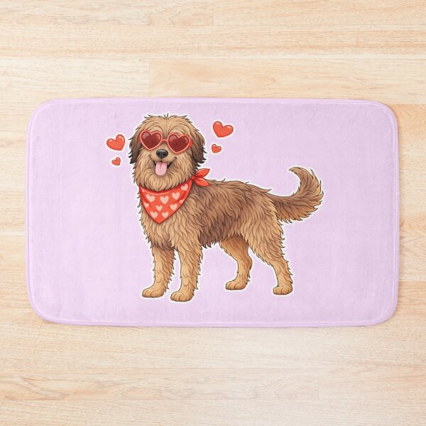 Item preview, Cute Catalan Shepherd in Love – Minimal Valentine Dog Illustration designed and sold by GoodyPaws.