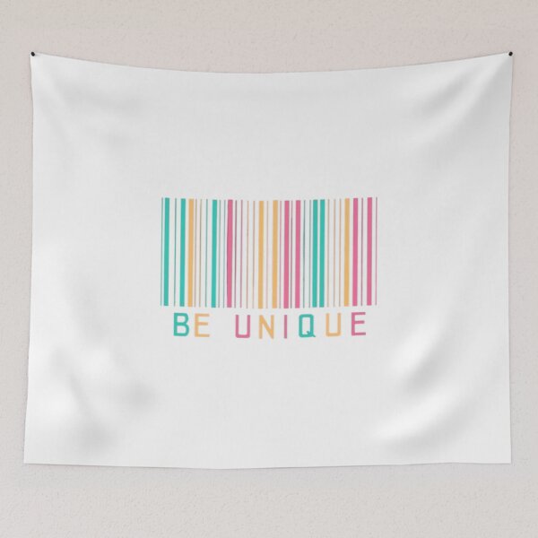Item preview, Arte tipográfico de código de barras único y colorido designed and sold by Kruti Collection.