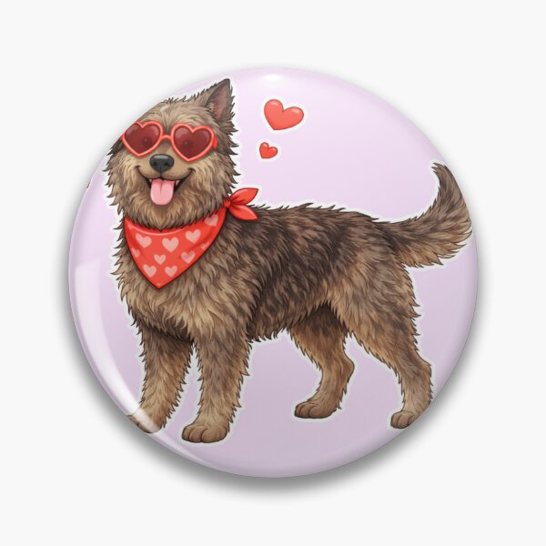 Item preview, Cute Bouvier des Ardennes in Love – Minimal Valentine Dog Illustration designed and sold by GoodyPaws.