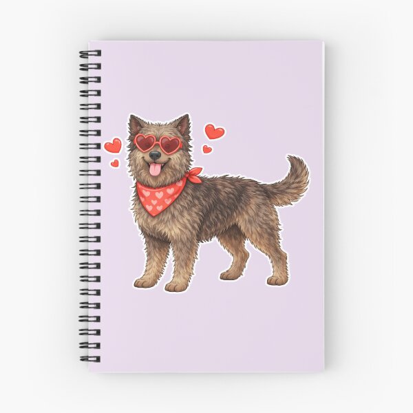 Item preview, Cute Bouvier des Ardennes in Love – Minimal Valentine Dog Illustration designed and sold by GoodyPaws.