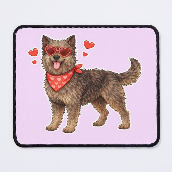 Item preview, Cute Bouvier des Ardennes in Love – Minimal Valentine Dog Illustration designed and sold by GoodyPaws.