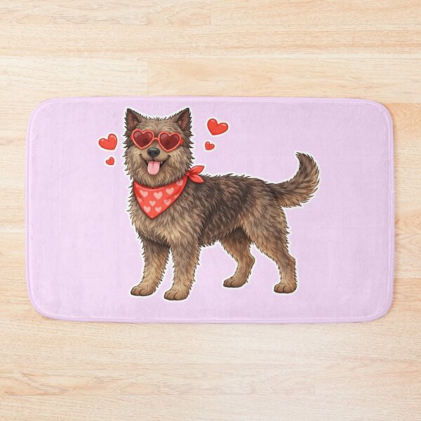 Item preview, Cute Bouvier des Ardennes in Love – Minimal Valentine Dog Illustration designed and sold by GoodyPaws.