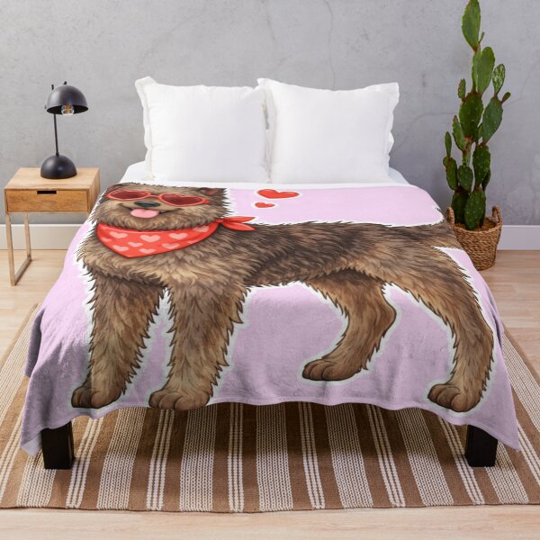 Item preview, Cute Bouvier des Ardennes in Love – Minimal Valentine Dog Illustration designed and sold by GoodyPaws.
