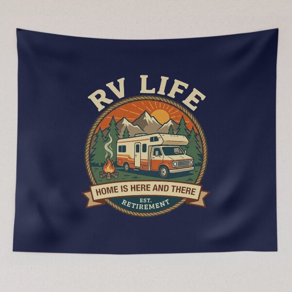 Item preview, RV Life Home Is Here And There Retirement designed and sold by WAMTEES.
