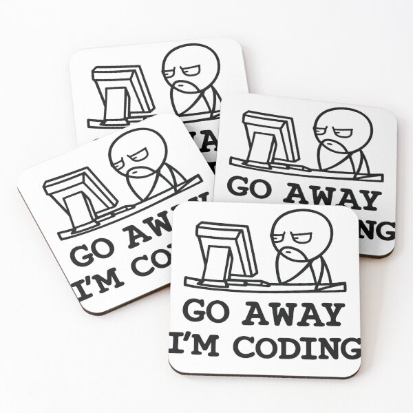 Item preview, Go Away I'm Coding – Funny Programmer Sticker & Tee designed and sold by haitrieuic96.